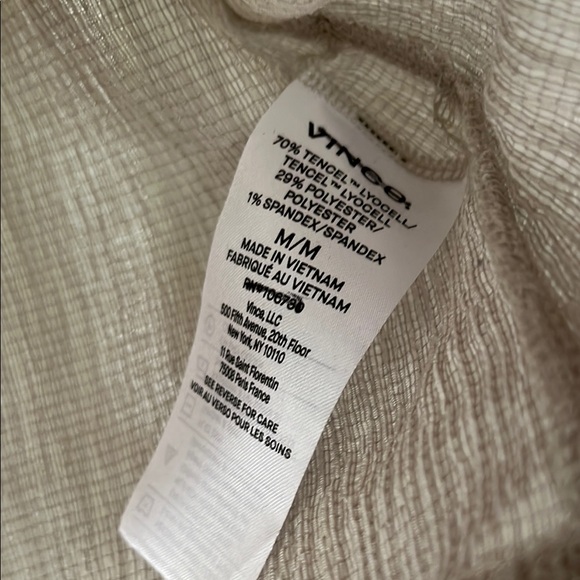 Vince Tencel Tan Long Sleeve Top, NWOT - Picture 2 of 6